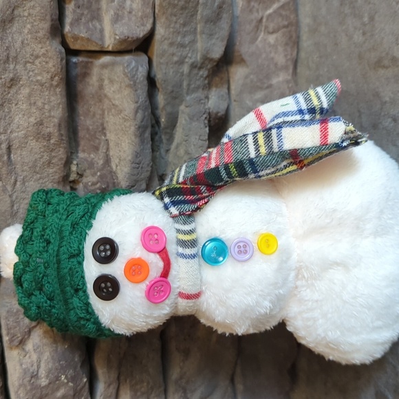 Hand Crafted Snowman about 8 inches tall - Picture 3 of 4